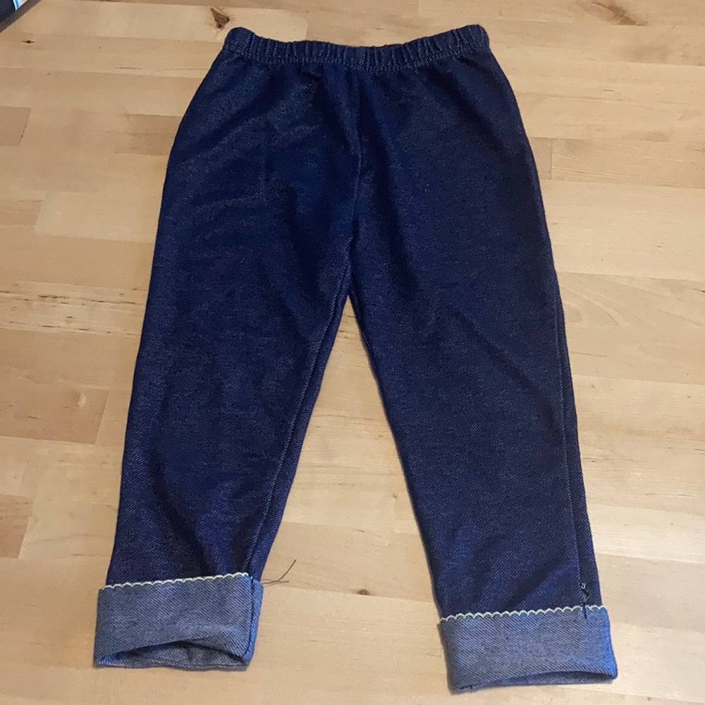 Toddler jeans with rolled cuff